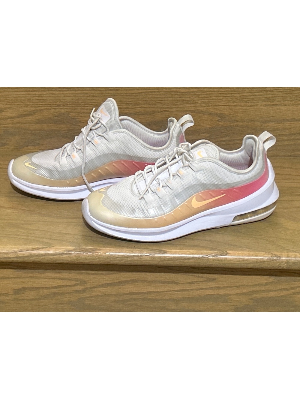 Nike Air Max Axis Women's Running Shoes Size 9 White Pink Gradient